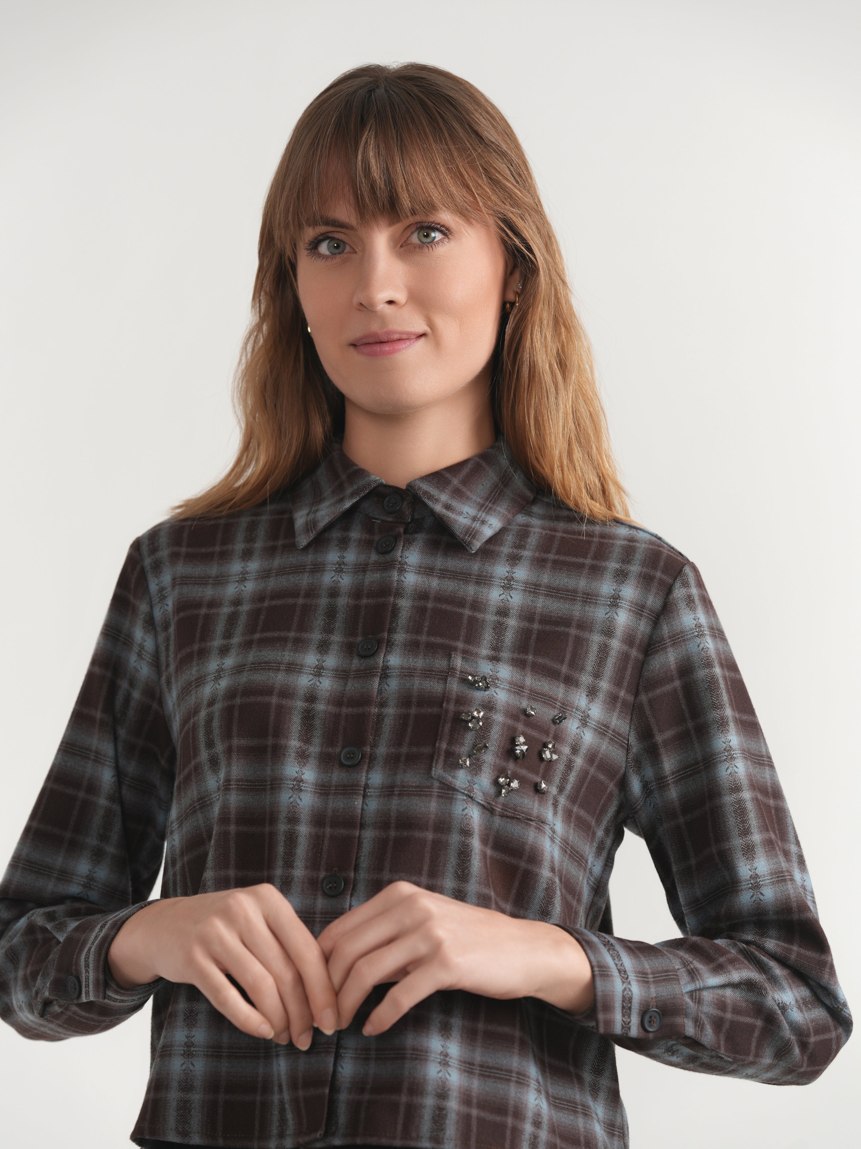 Wool Flannel Plaid Shirt in by Midi