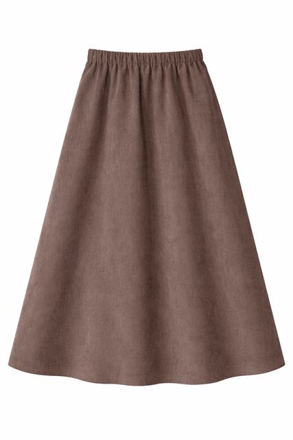 Maxi Corduroy Pull On Skirt in Chocolate by Ulla Maxi