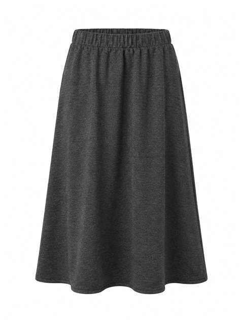 Stretch Wool Pull On Skirt in Grey by Marjun