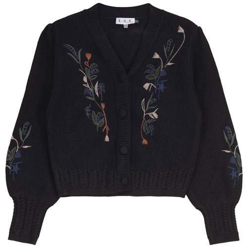 Embroidered Cropped Cardigan