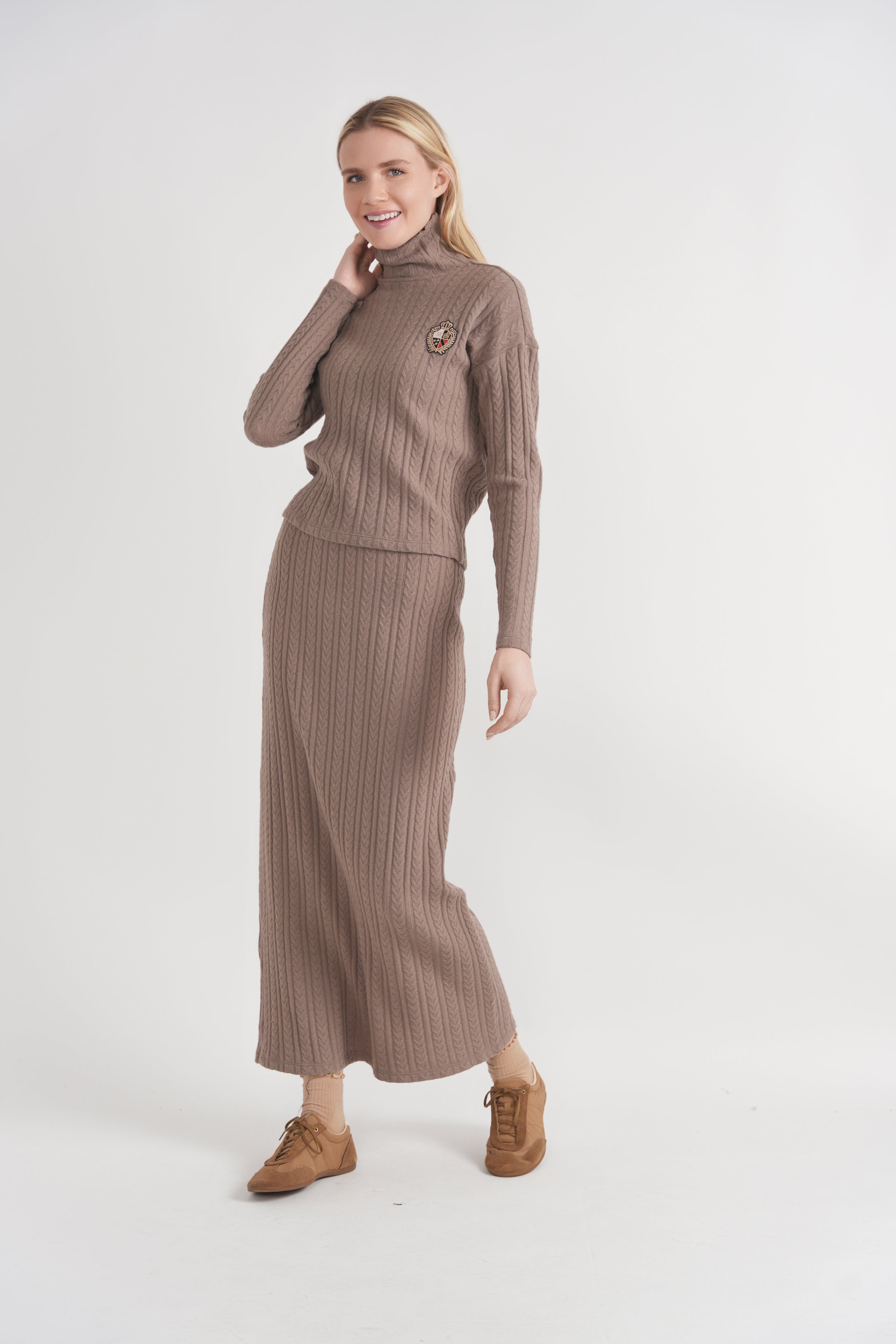 Cable Knit Maxi Set in by Hashtag