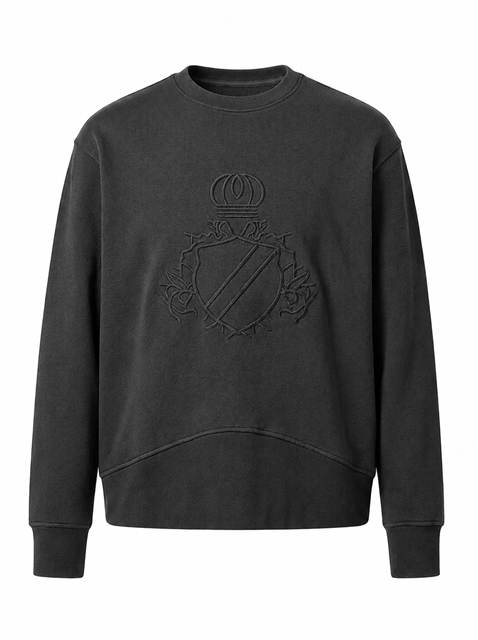 Ribbed Sweatshirt in Charcoal by Spades