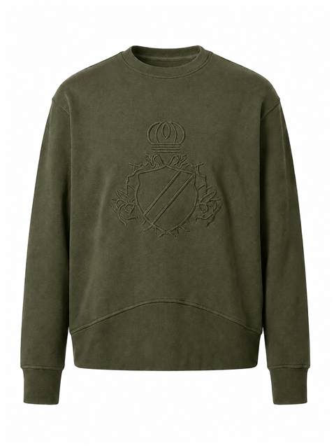 Ribbed Sweatshirt in Olive by Spades