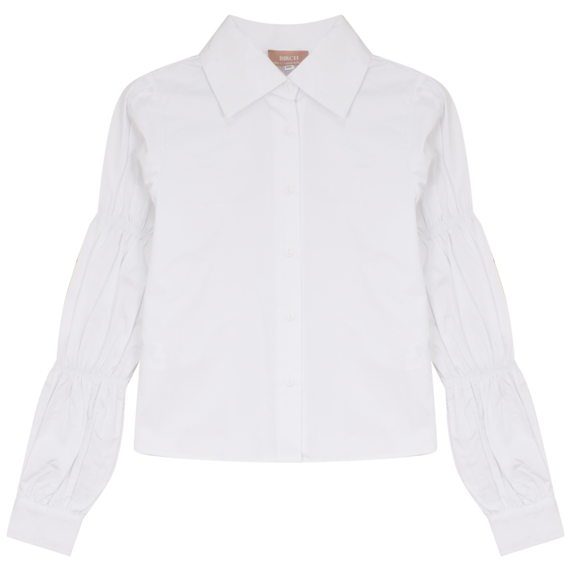 Bubble Sleeve Blouse in White by Birch