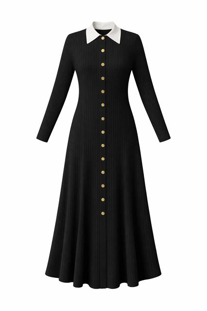 Knitted Shirt Dress
