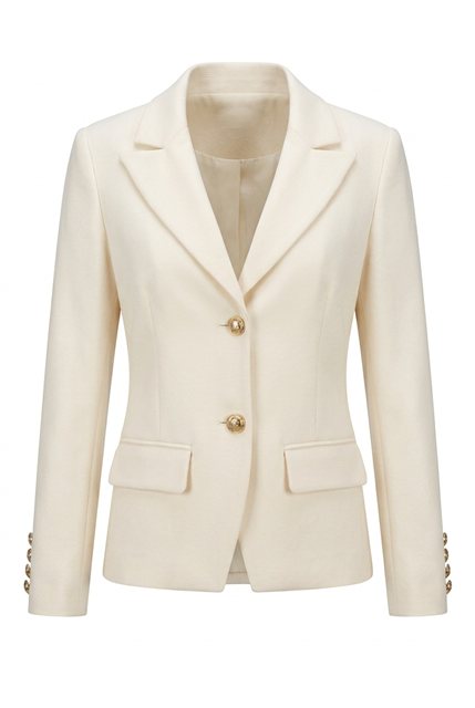 Wool Blazer in Cream by NYC Factory