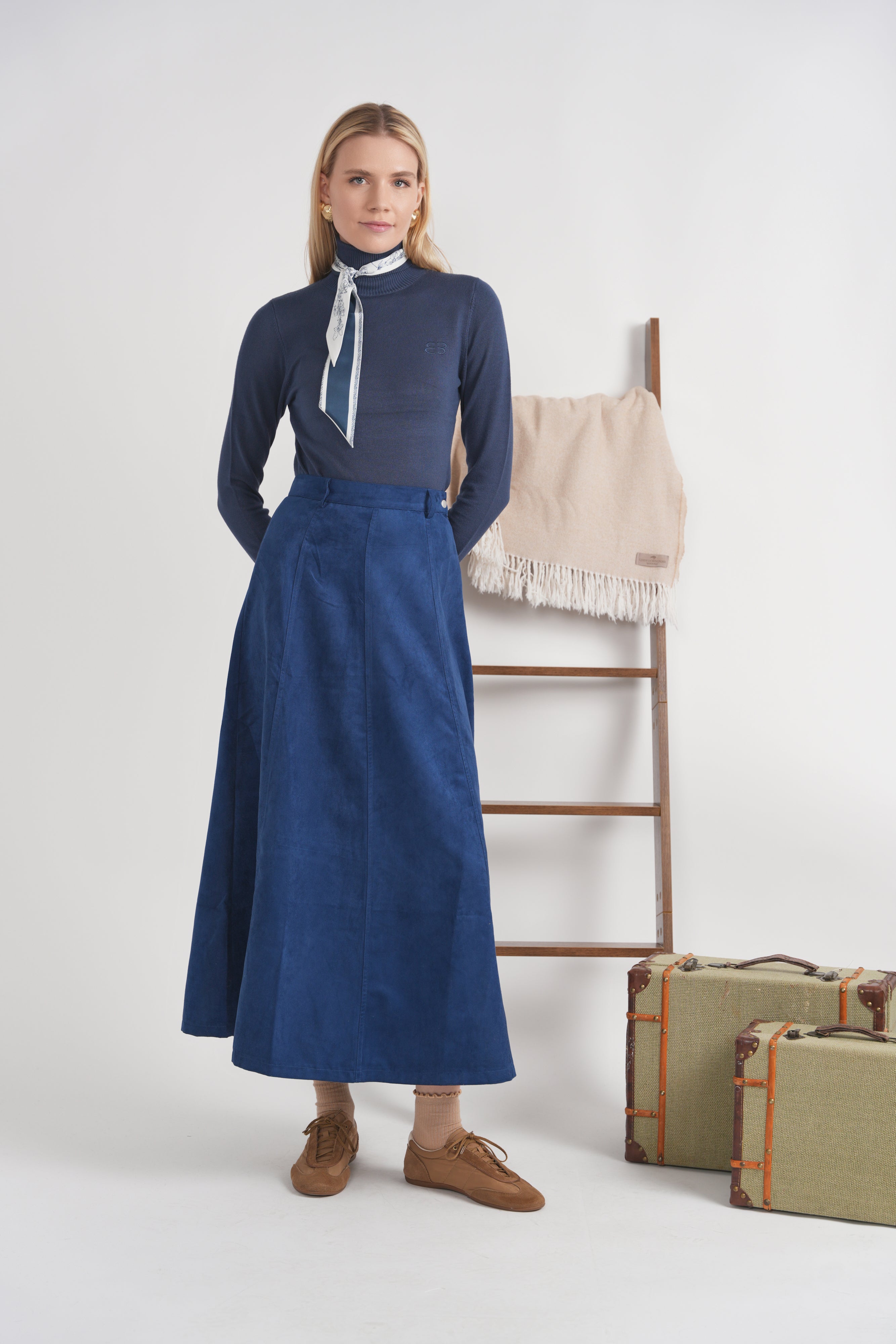 Suede Maxi A Line Skirt in by Ulla Maxi
