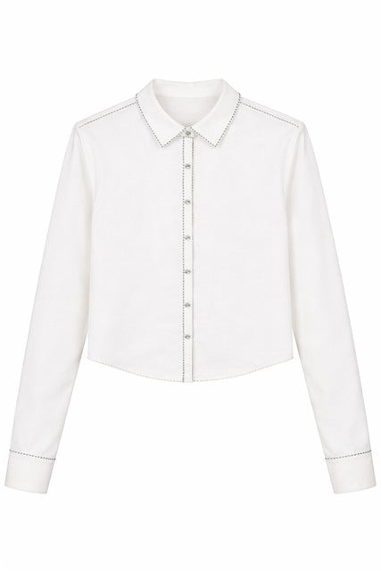 Diamond Trimmed Blouse
