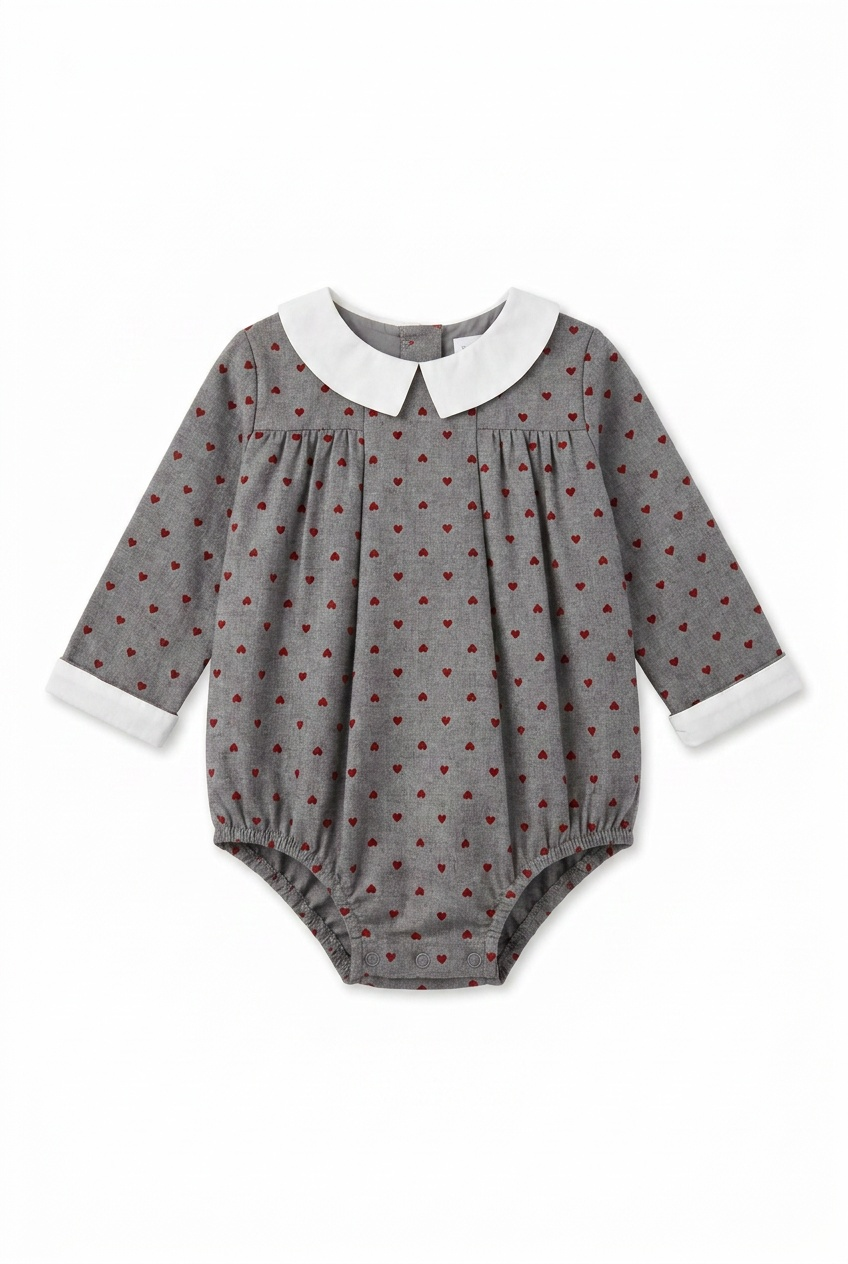 Heart Print Bubble in Grey by Clô