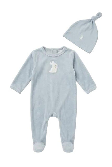 Velour Bunny Footie