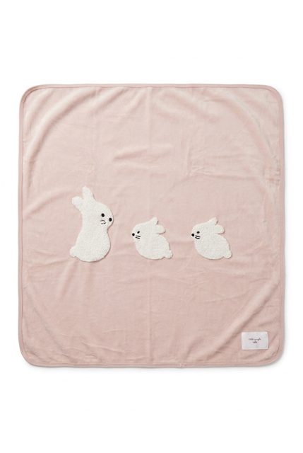 Velour Bunnies Blanket in Primrose One Size by Little Fragile