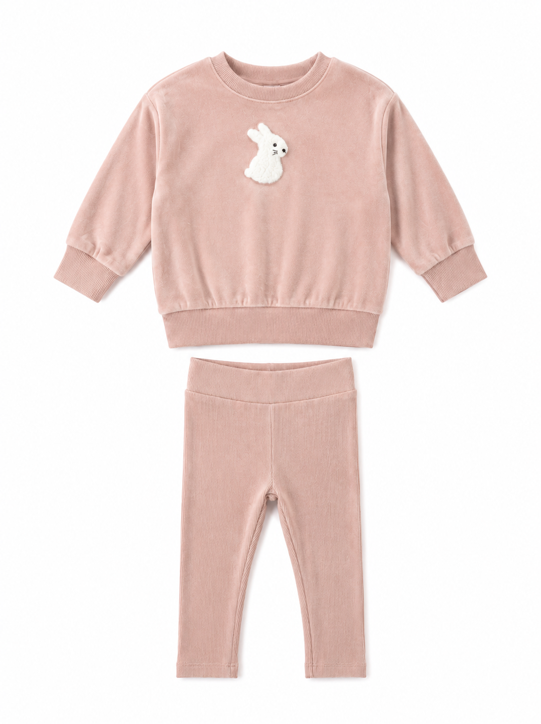 Velour Bunnies 2 Piece Set in Primrose by Little Fragile