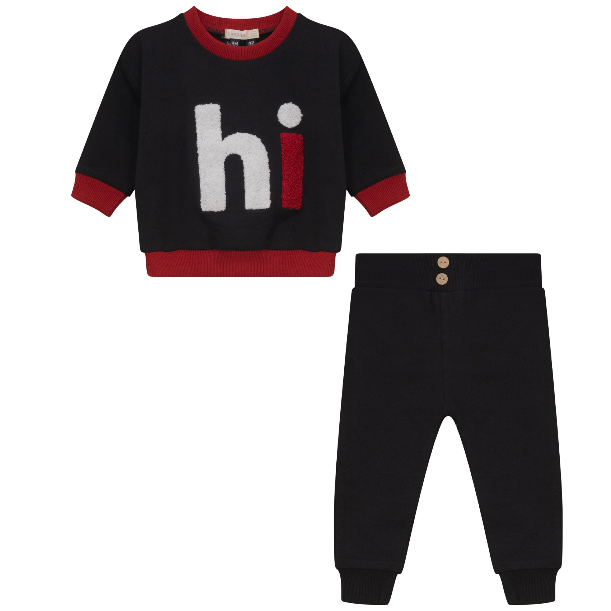 Hi Hook Stitch 2-Piece Set in Black by Fragile