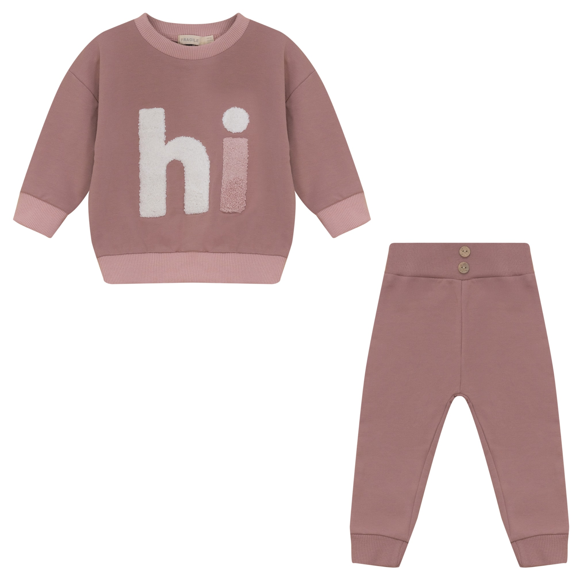 Hi Hook Stitch 2-Piece Set in Rose by Fragile