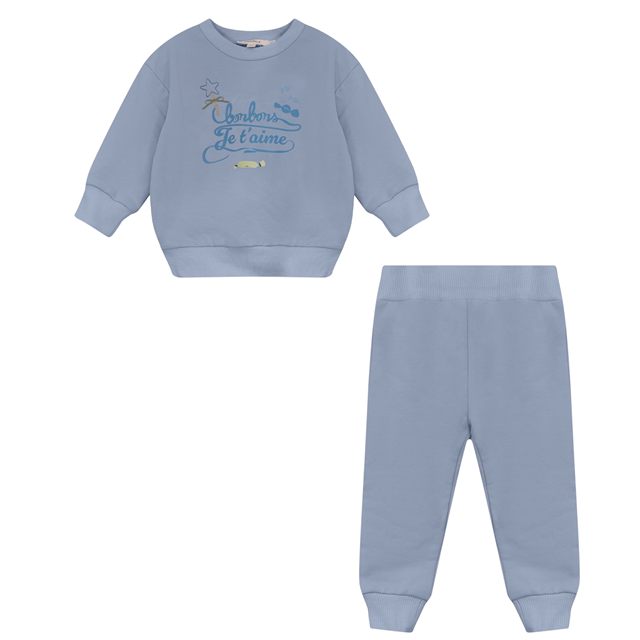 Star French Fleece 2-Piece Set in Ice Blue by Fragile