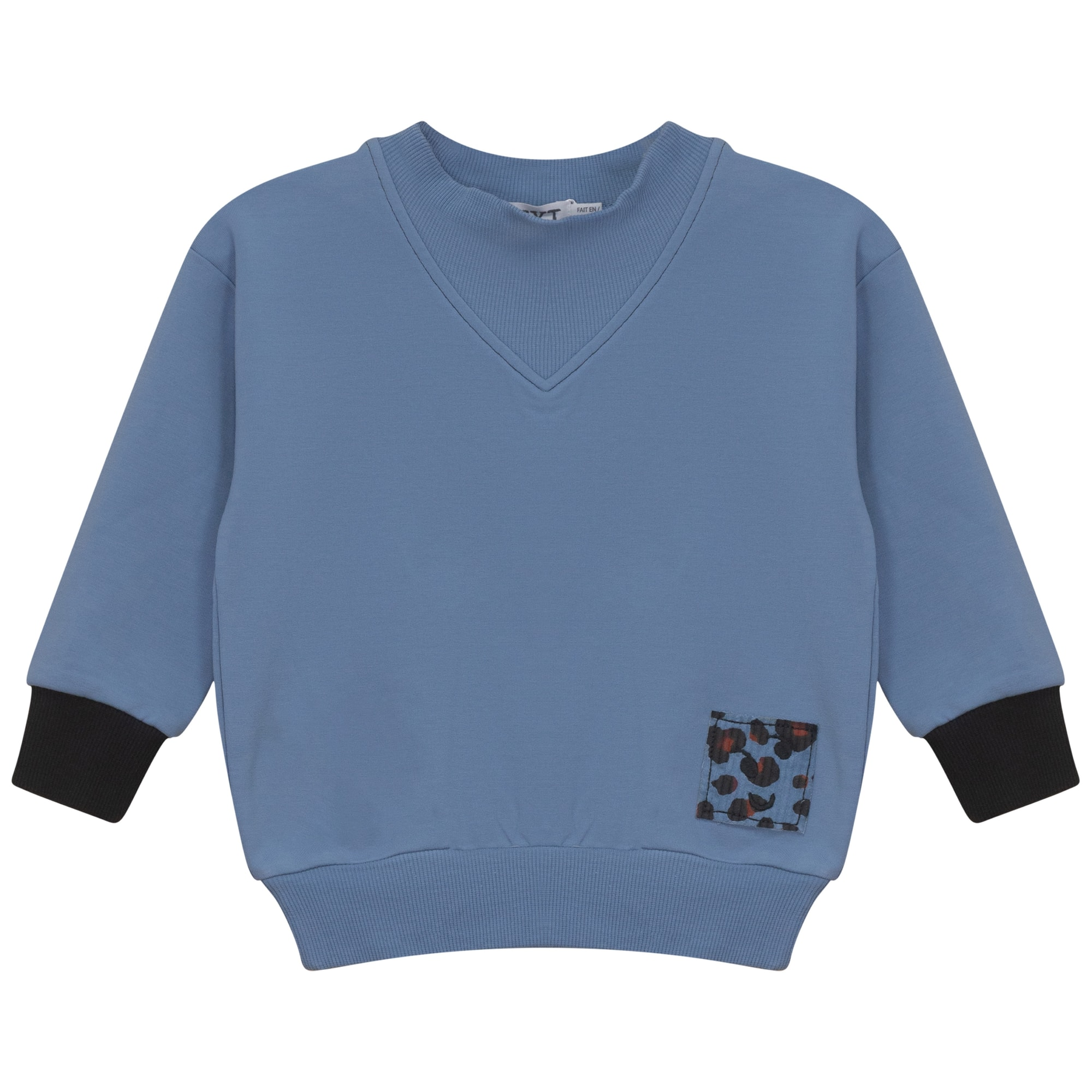 Sweatshirt with Rib Fennel Neck in by FYI