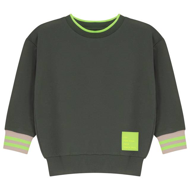 French Terry Crewneck Sweatshirt in Olive by FYI