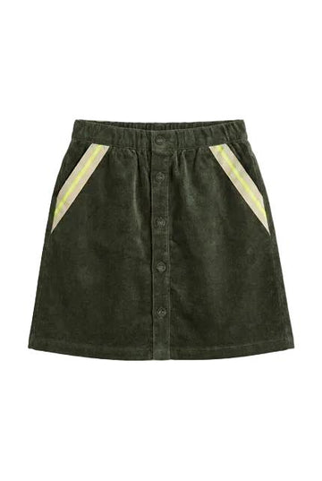 Corduroy Button-Front Skirt