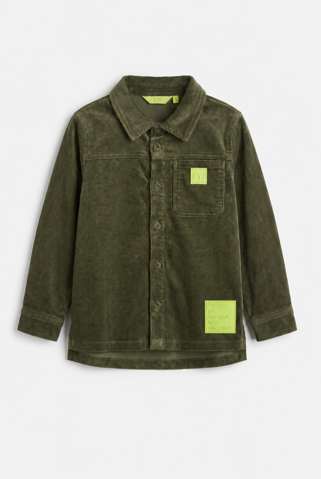 Corduroy Shirt in Olive by FYI