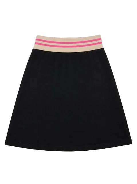 Pull-On French Terry Skirt in Black by FYI