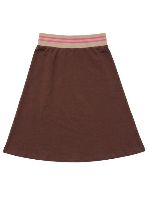 Pull-On French Terry Skirt in Burgundy by FYI