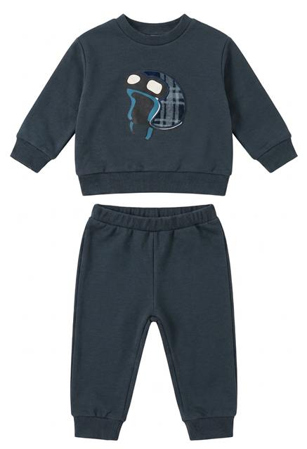 French Fleece 2-Piece Set in Dark Denim by FYI