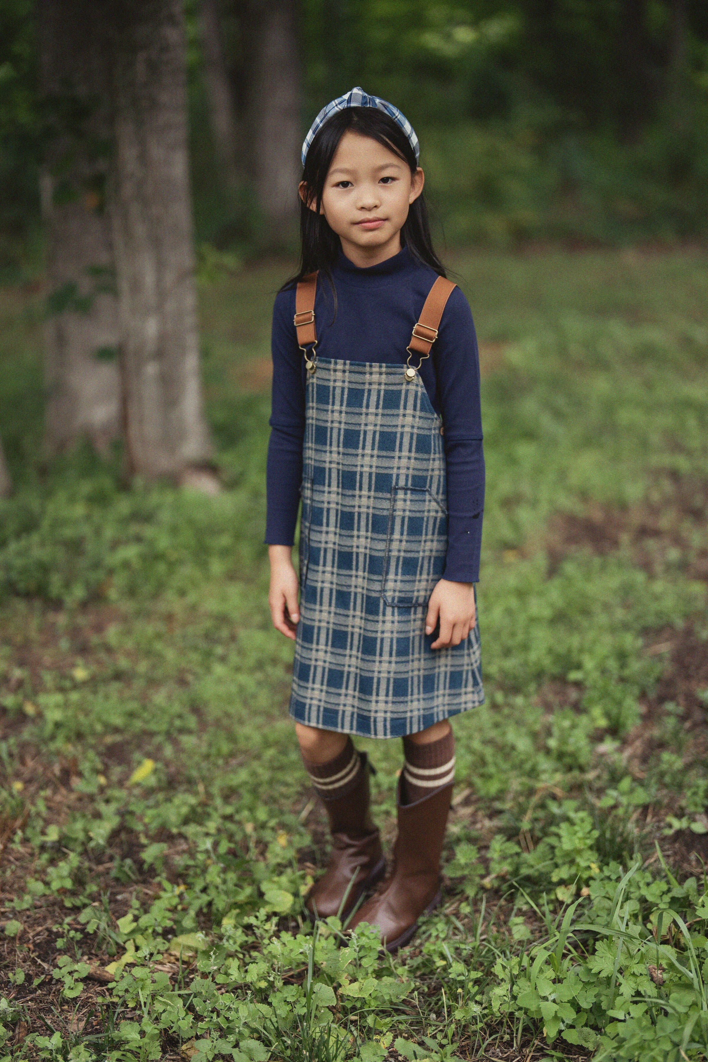Plaid Denim Jumper in by FYI