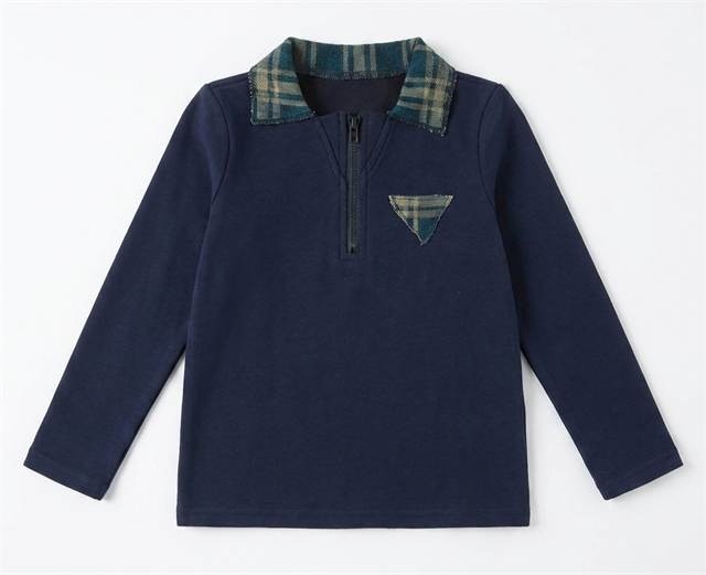 Polo Sweatshirt in Navy by FYI