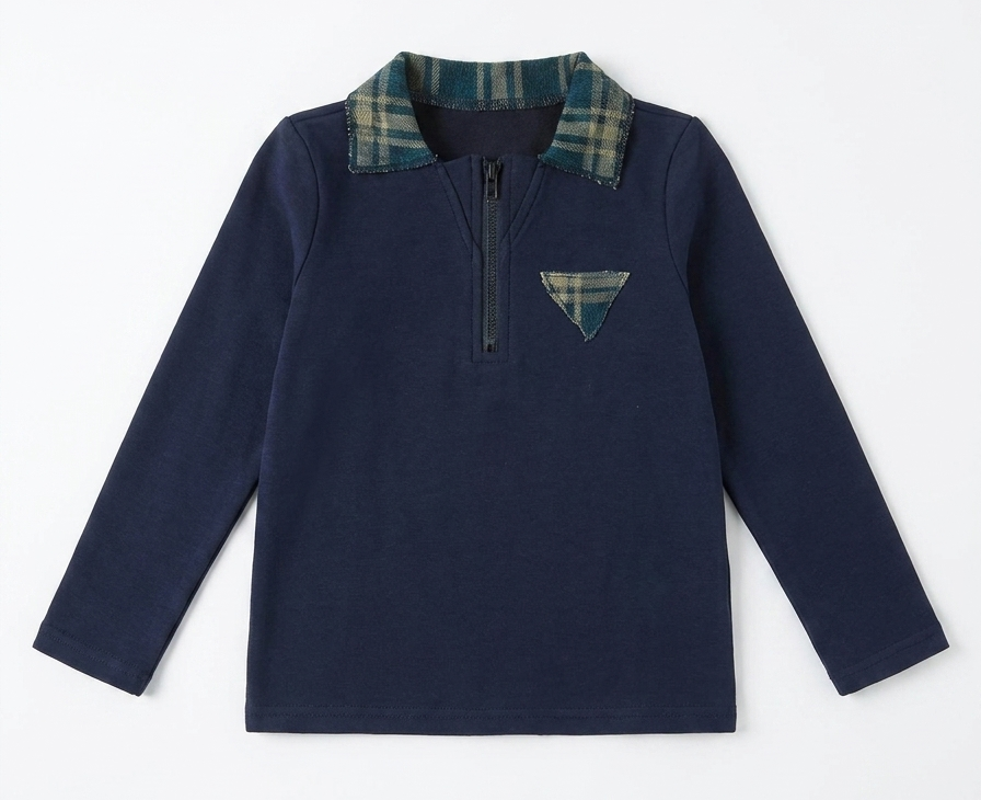 Polo Sweatshirt in Navy by FYI