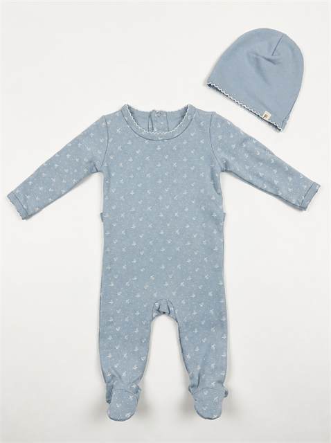 Printed Footie in Blue by Fragile