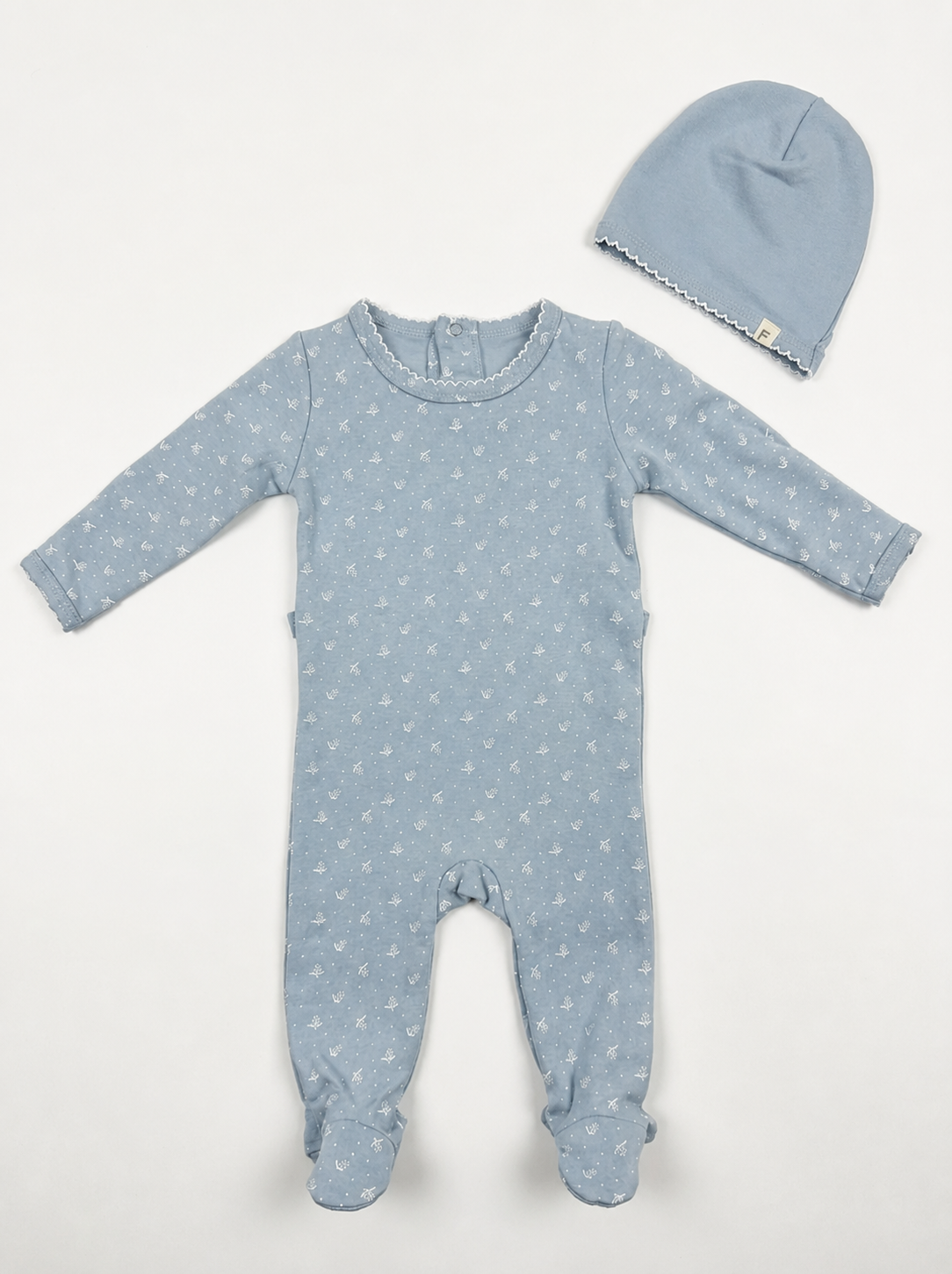 Printed Footie in Blue by Fragile