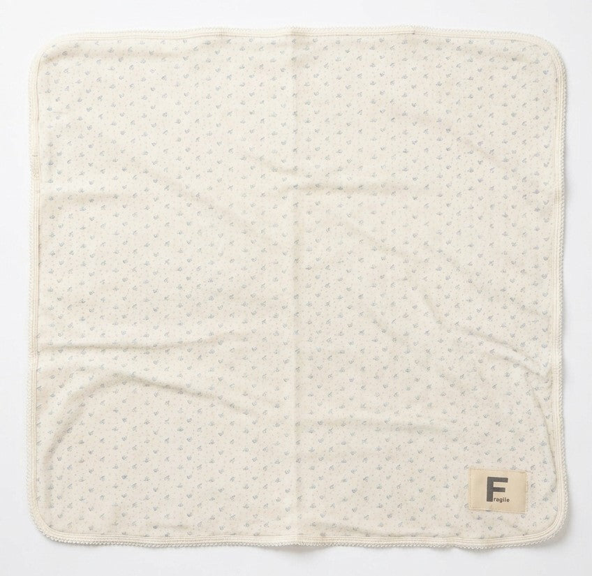 Printed Velour Blanket in Powder Blue One Size by Fragile