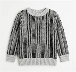 Striped Textured Knit Sweater