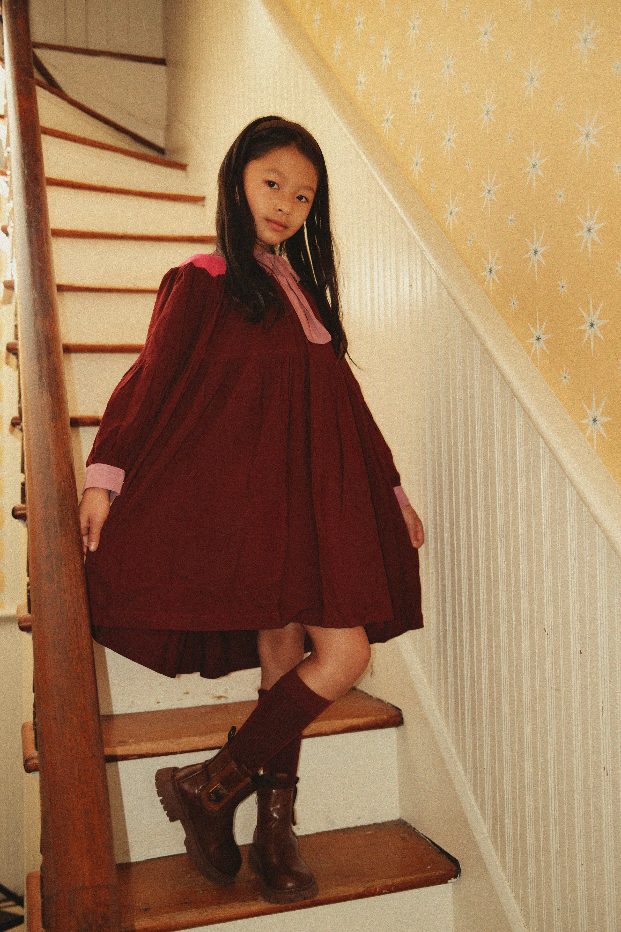 Smocked Yoke Bow Dress in by Clô