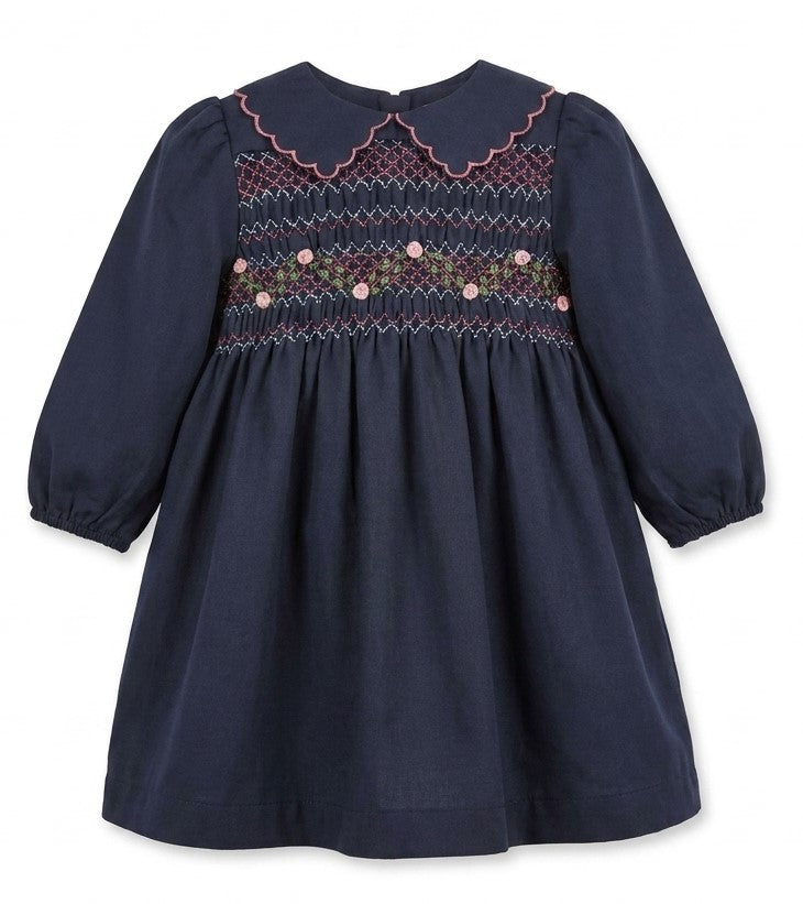 Smocked Embroidered Dress