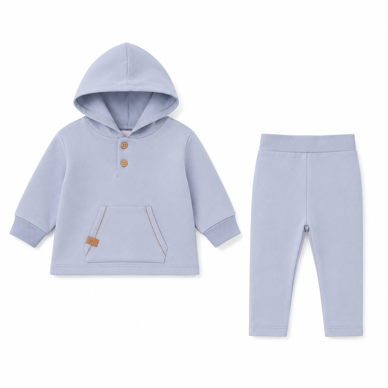 French Terry Hoodie & Jogger Set in Blue by J'taime +1