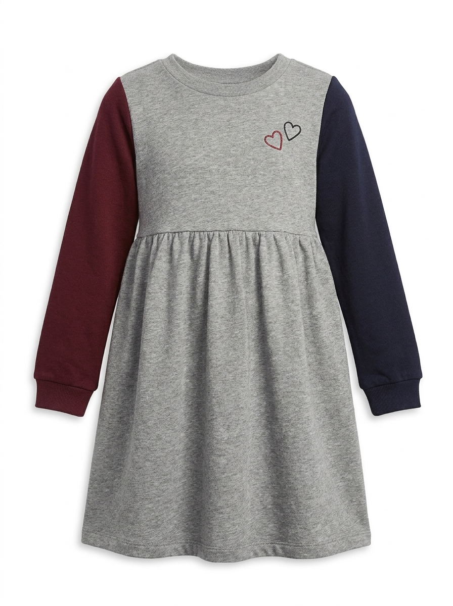 Colorblock Knit Dress in Grey Mix by FYI