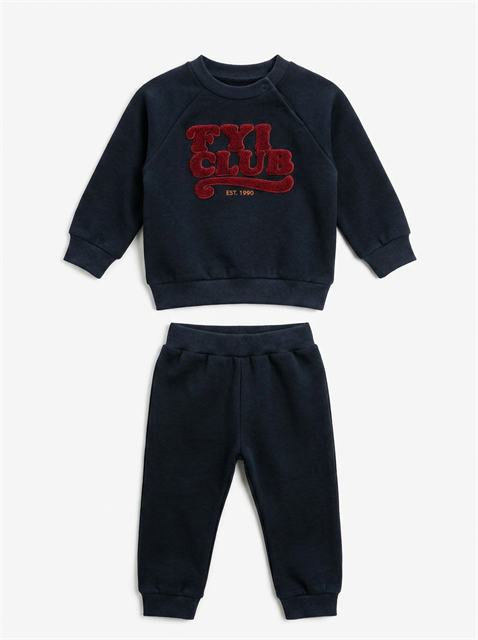 Club Sweatshirt & Pant Set in Navy by FYI