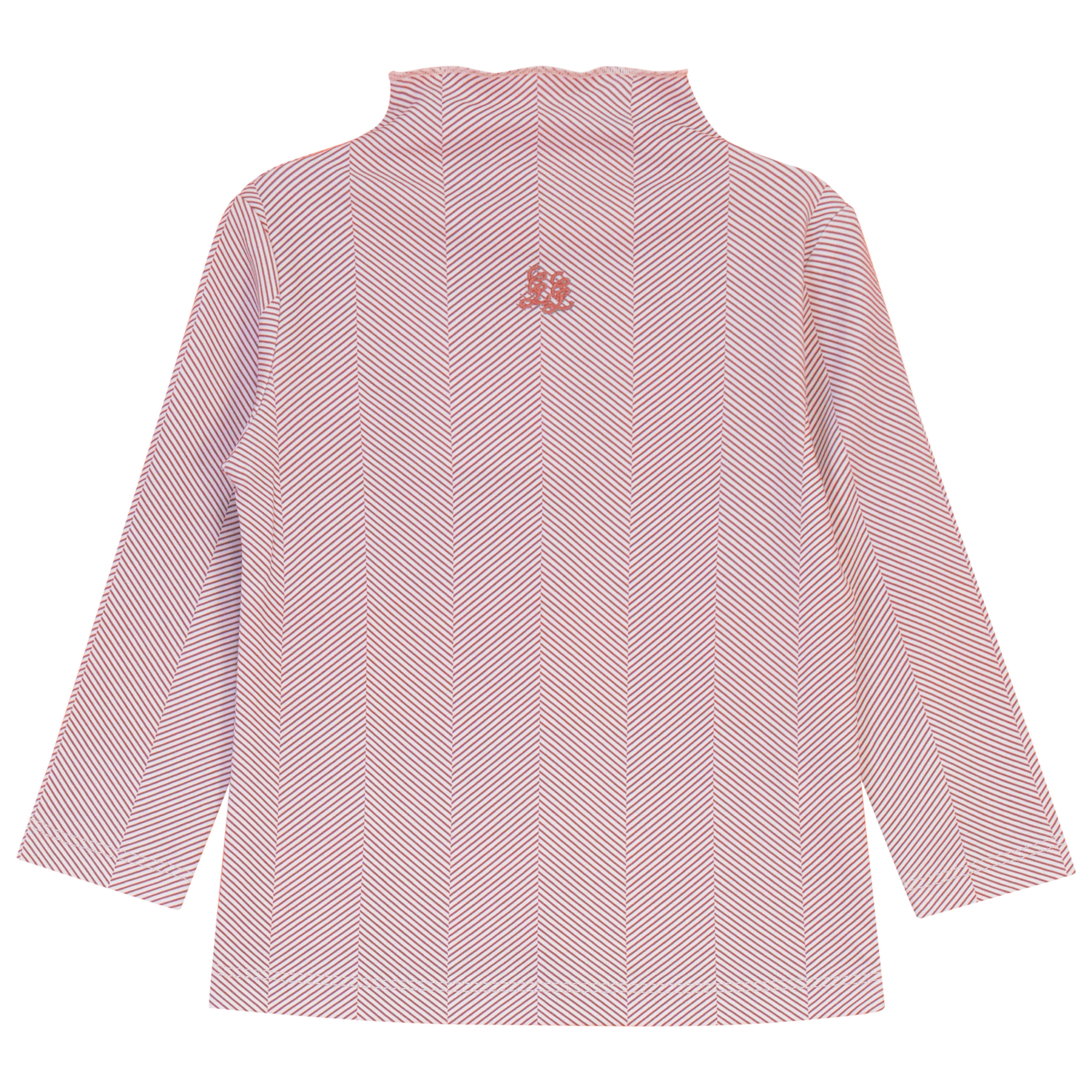 Herringbone Funnel Neck Top in by Charlotte & George