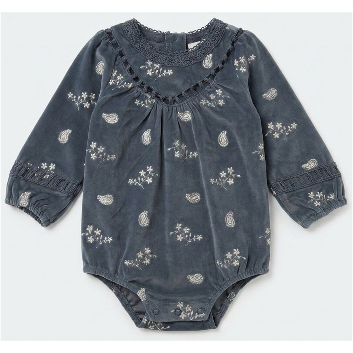 Embroidered velour Bubble