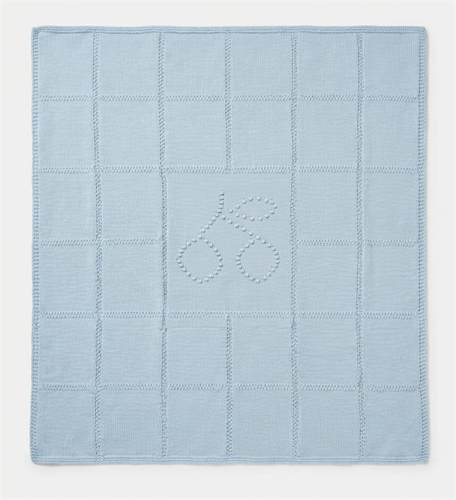 Knit Blanket in Blue One Size by J'taime +1