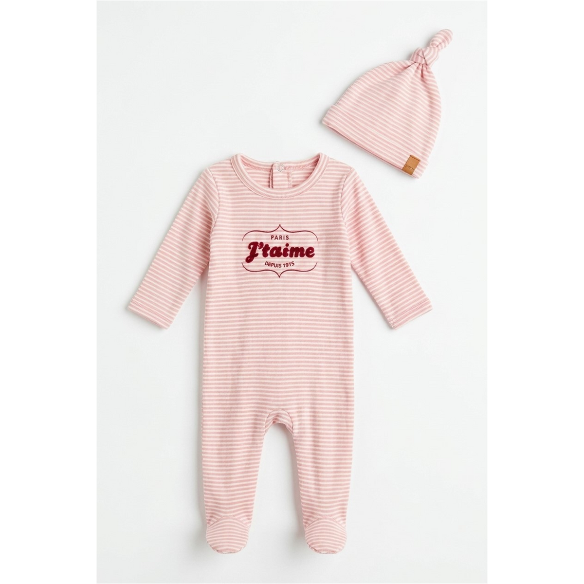 J'aime Stripe Footie