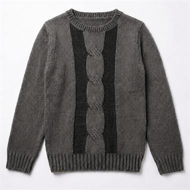 Cable Knit Sweater in Grey Mix by Clô
