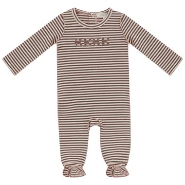 Stripe Footie in Camel by Fragile