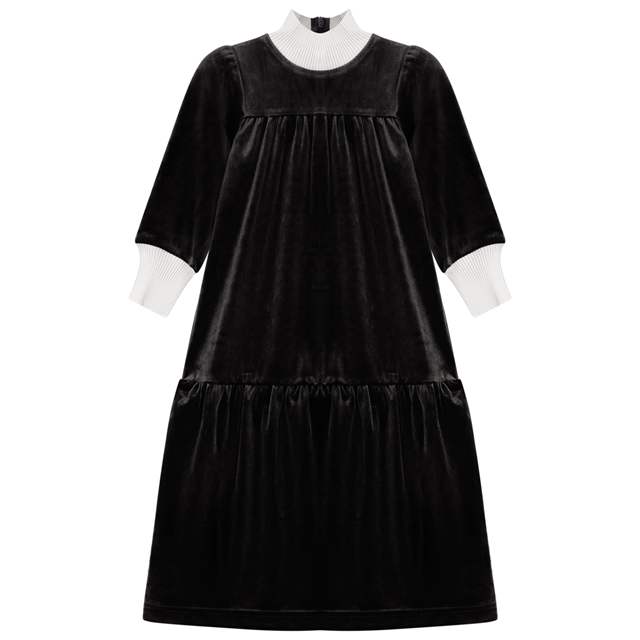 Rib Mock Neck Velour Robe in by Lola