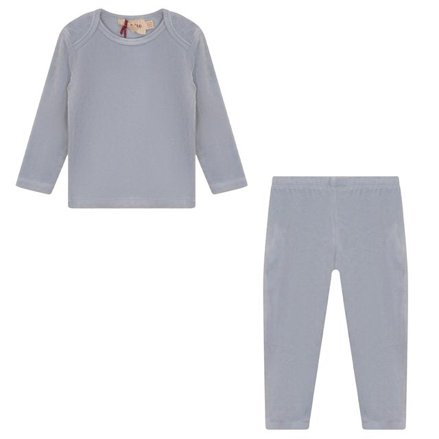 Allover Circle Print Velour 2-Piece Set