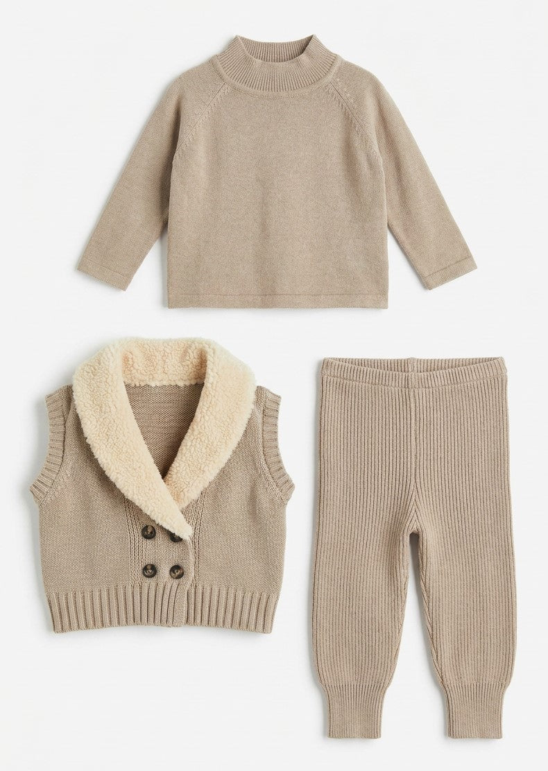 Shawl Collar Vest Set