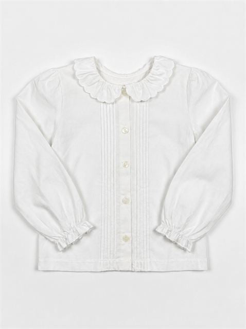 Woven Blouse in White by Charlotte & George