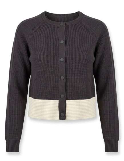 Rib Knit Cardigan in Grey by Legend