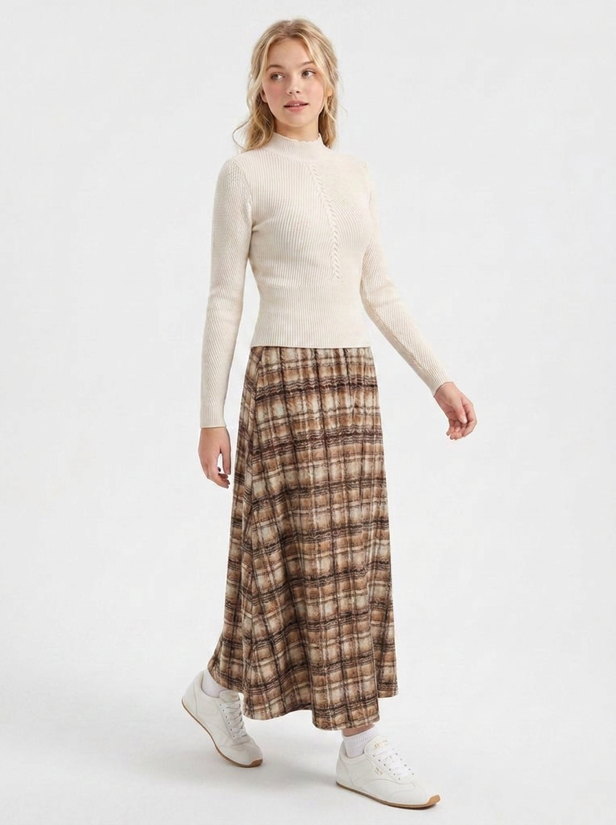 Cable Rib Knit Crop Top in by Legend